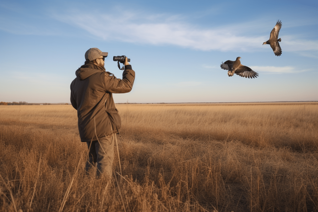 A-bird-watcher-observing