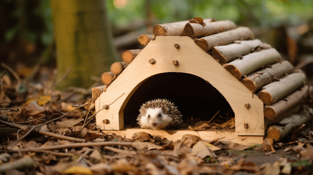 A finished hedgehog house project